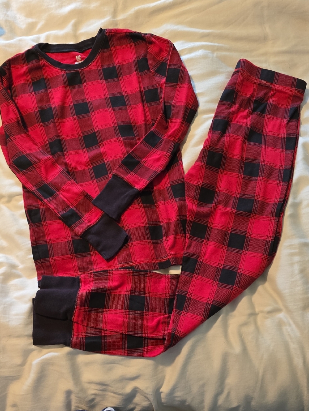 GAP Red and Black Plaid Kids Pajama Set